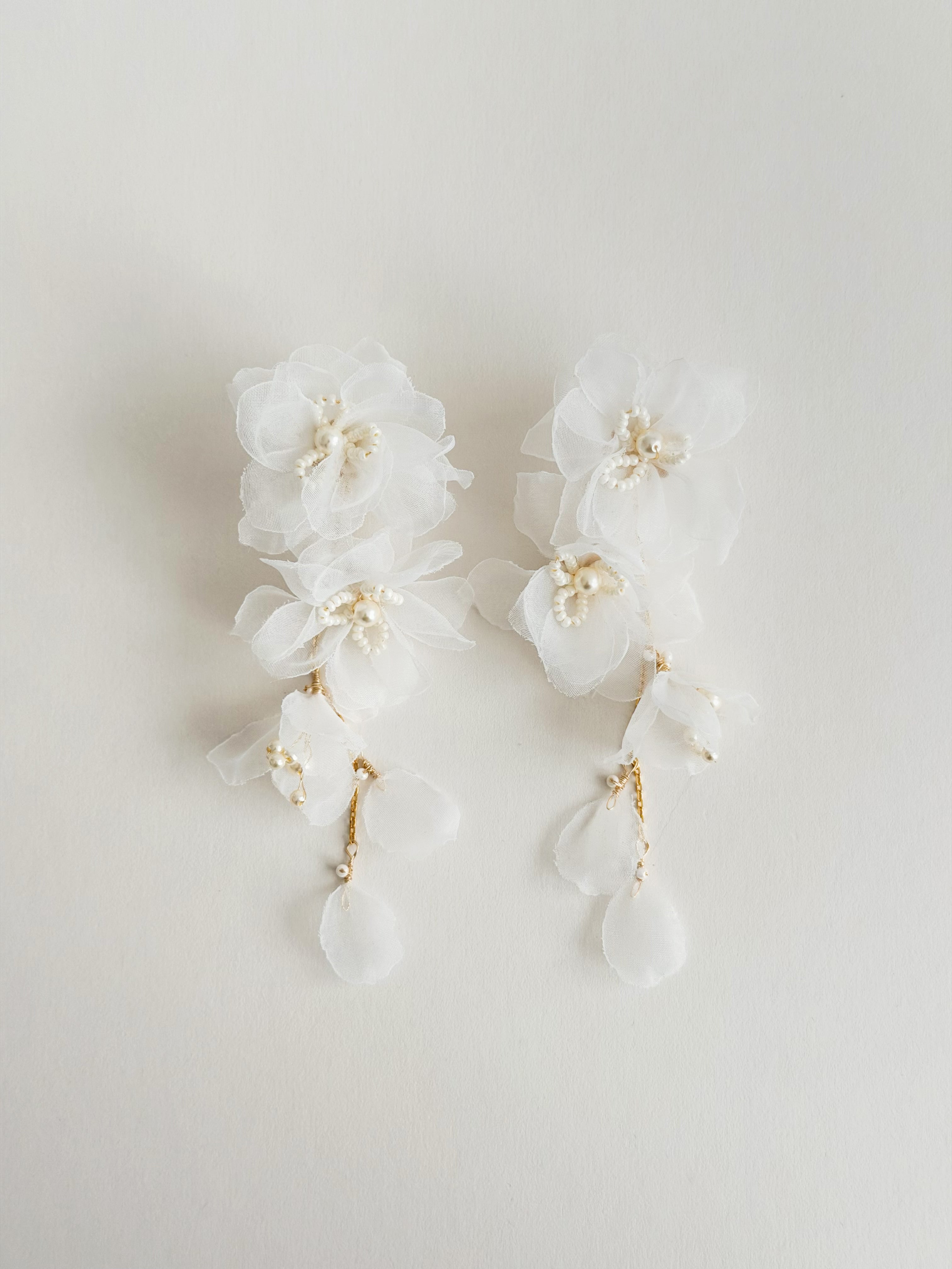 Chiffon Flower Earrings – Full