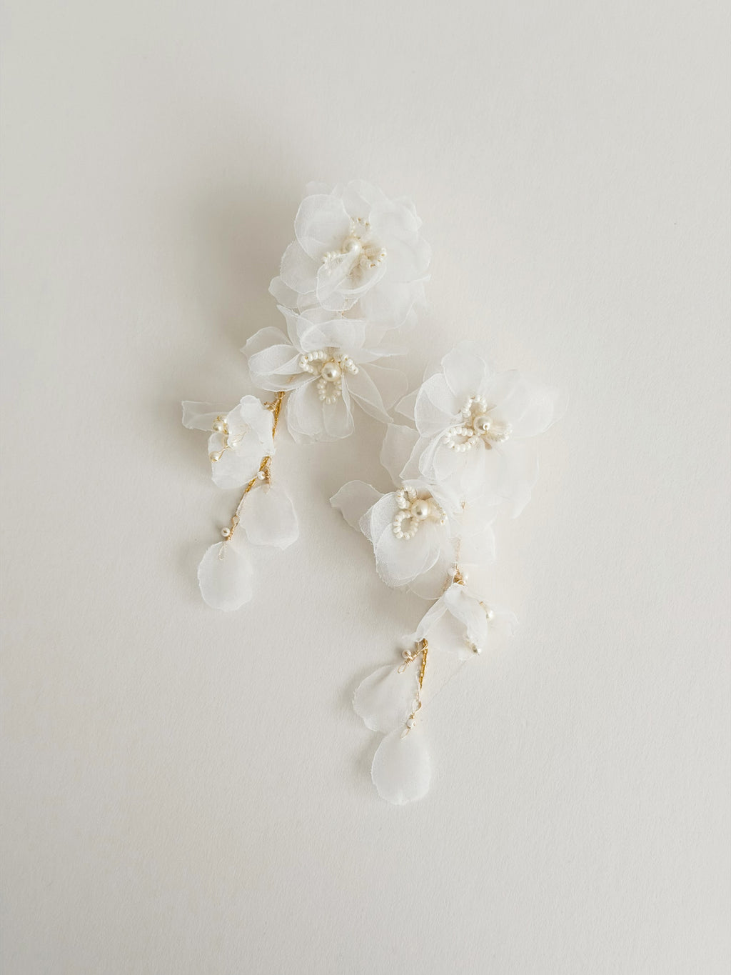 Chiffon Flower Earrings – Full