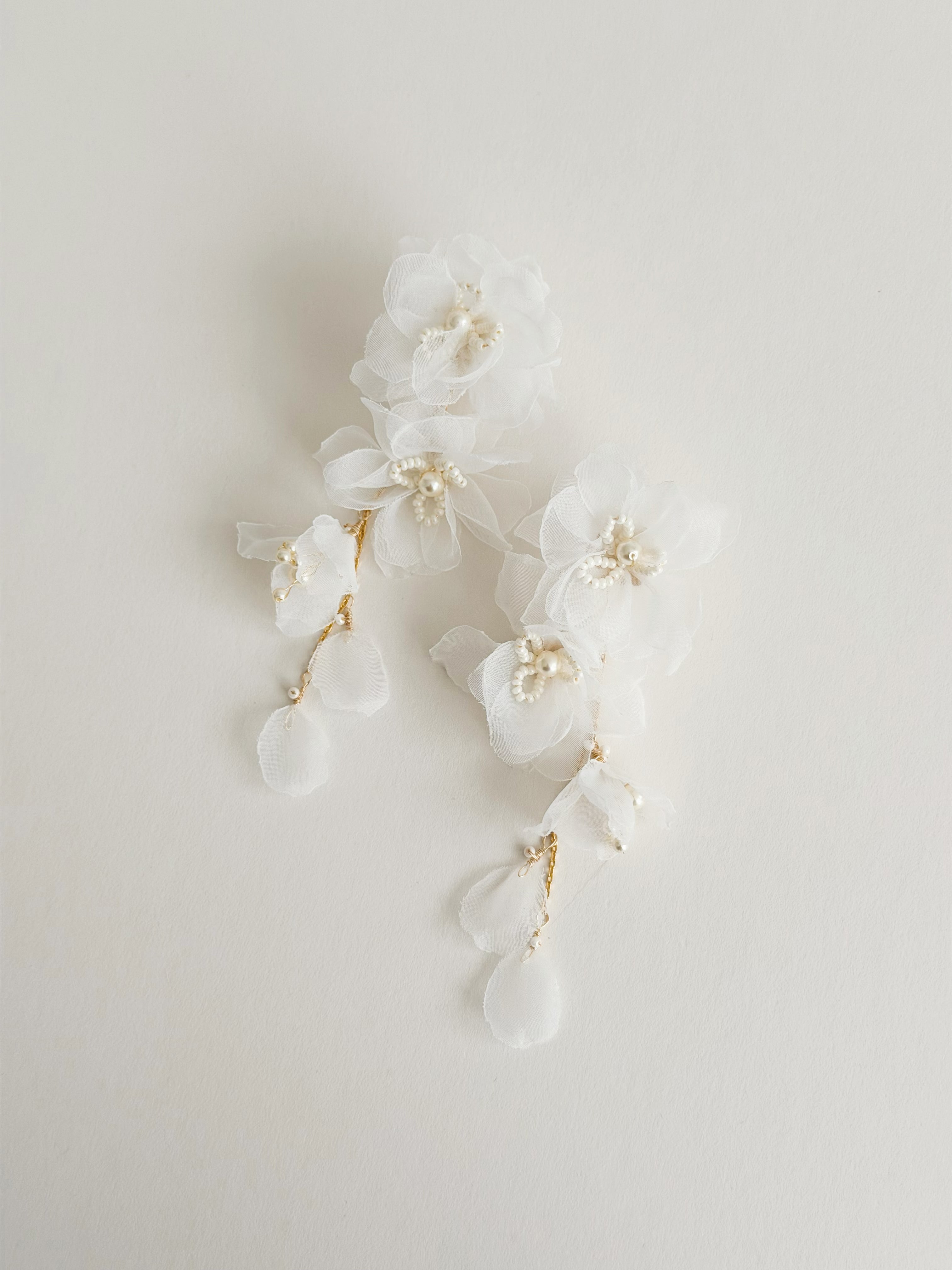 Chiffon Flower Earrings – Full