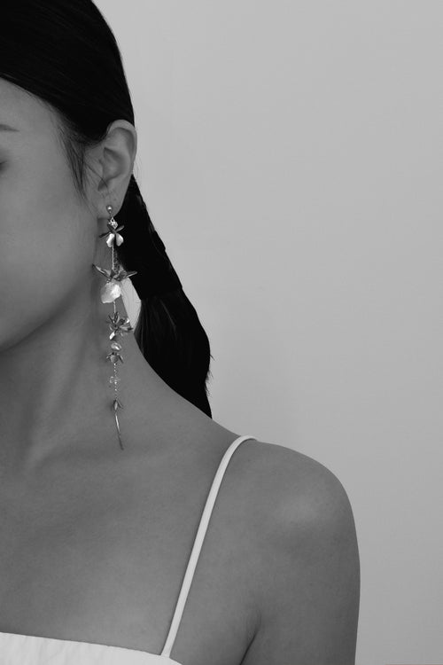 Floral Drape Ear Clips