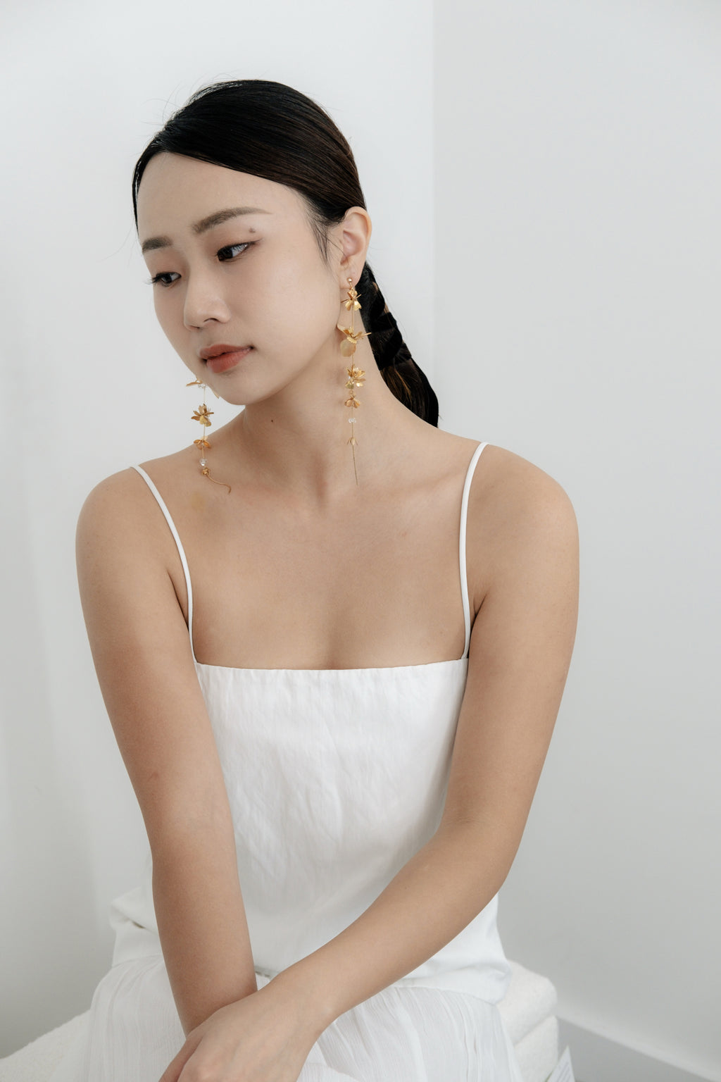 Floral Drape Ear Clips