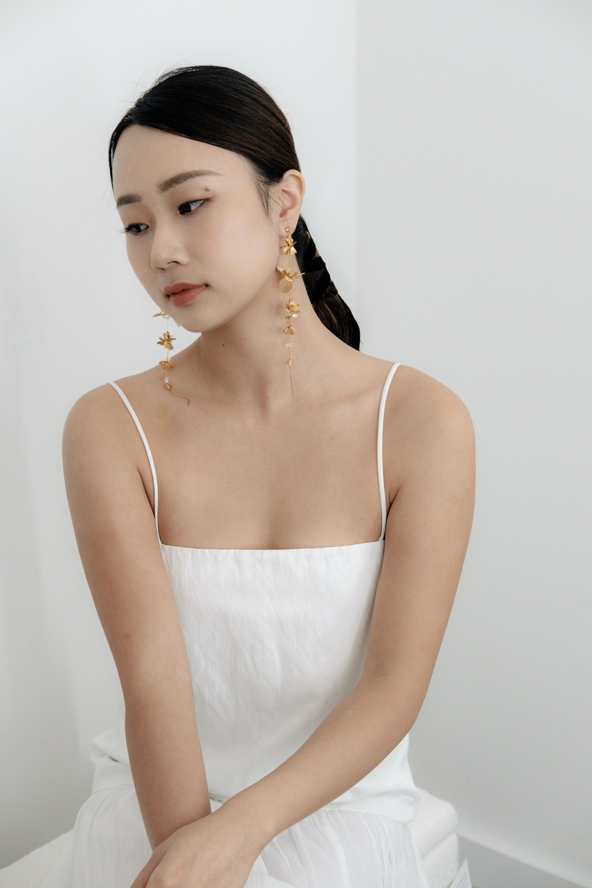 Floral Drape Ear Clips
