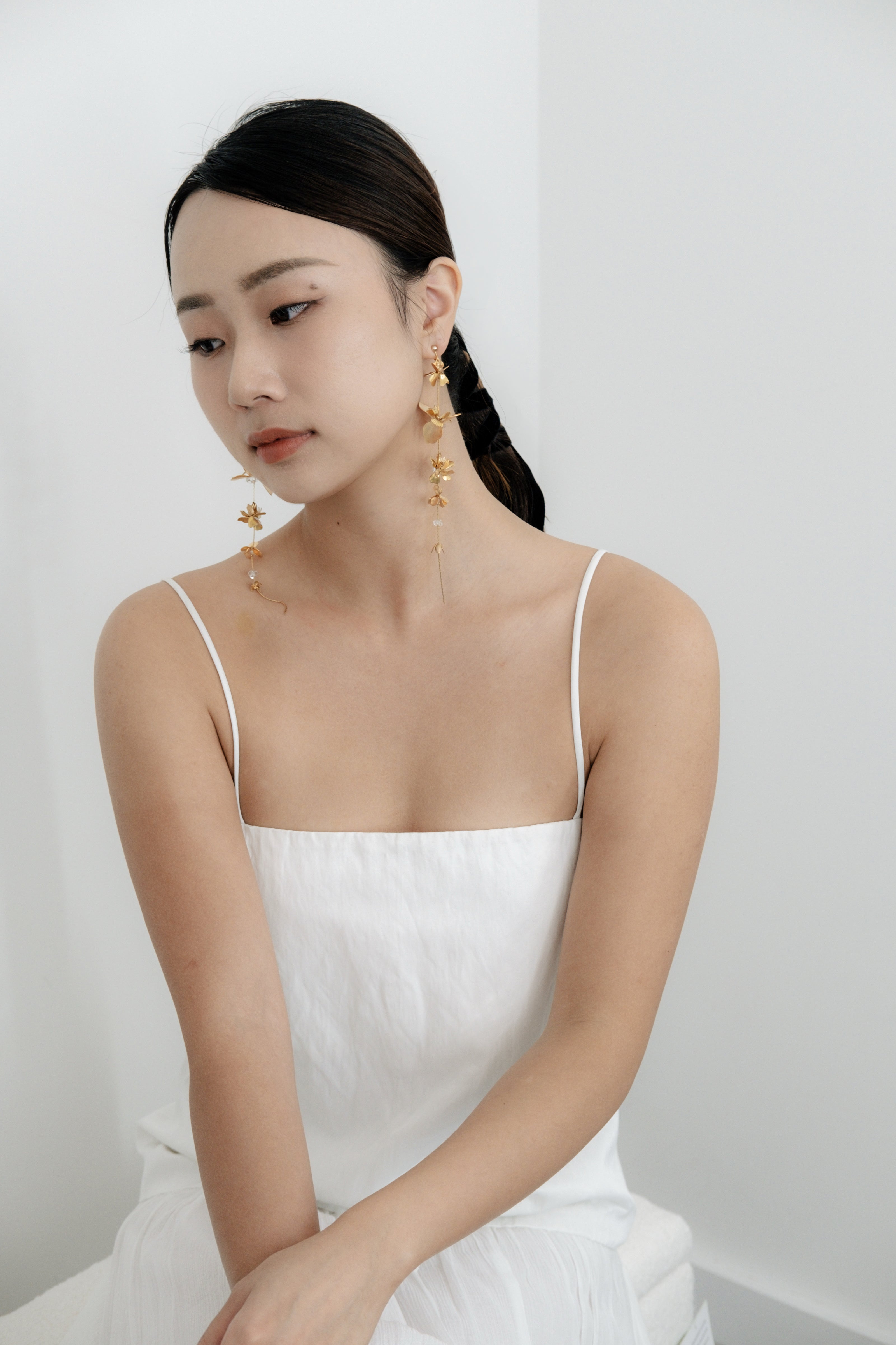 Floral Drape Ear Clips