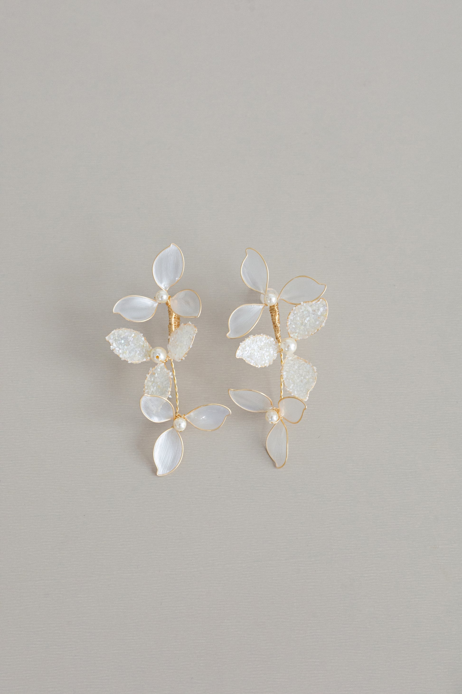 Frosted Petal Earrings