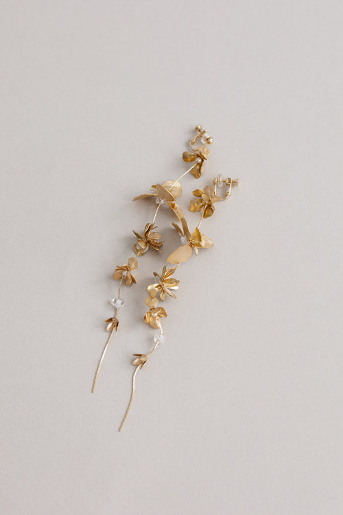 Floral Drape Ear Clips