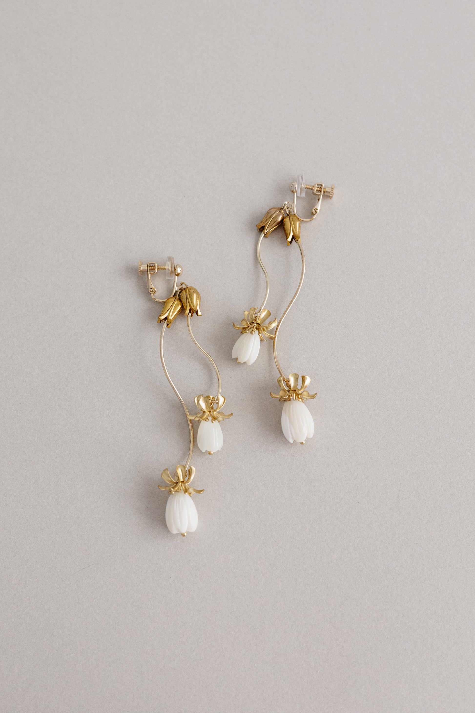 Snow Drop Ear Clips
